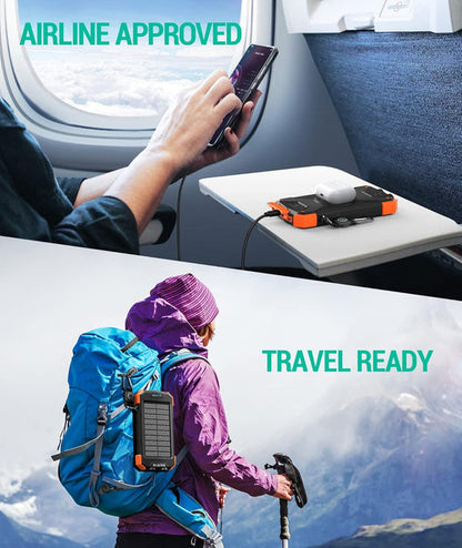 VELORA SOLARCHARGE™ - Portable Solar Power Bank