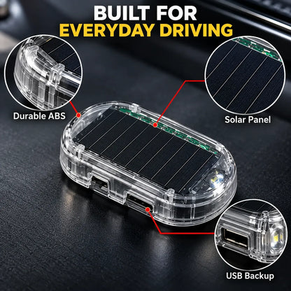 🔥Limited-Time Deal - Solar Car Security Warning Light-DIY Flashing Security Light for Vehicle Deterrence