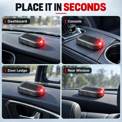 🔥Limited-Time Deal - Solar Car Security Warning Light-DIY Flashing Security Light for Vehicle Deterrence