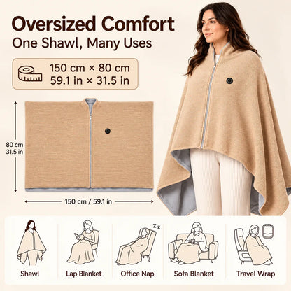 ⛄LIMITED-TIME 50% OFF‼️💞54K+ SOLD⭐🔥 USB HEATED WEARABLE SHAWL