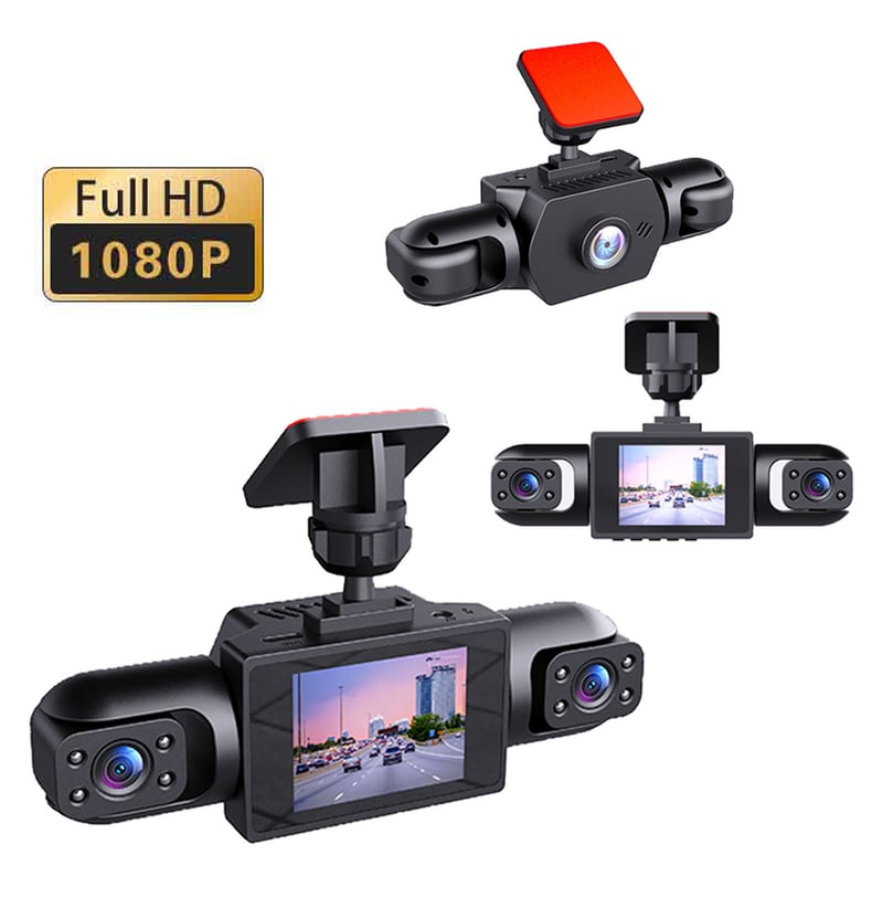 Full View Car Dashcam System - Equipped with a 64GB SD card + Free charging equipment