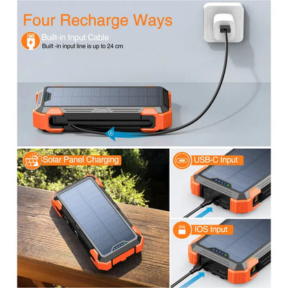 VELORA SOLARCHARGE™ - Portable Solar Power Bank