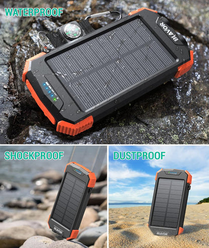 VELORA SOLARCHARGE™ - Portable Solar Power Bank