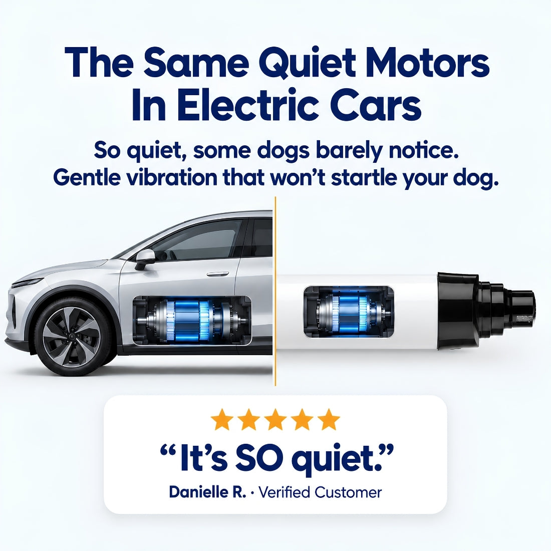 VELORA QUIETPAW™ Low-Noise Pet Nail Grinder