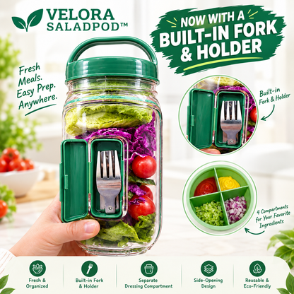 🥗 VELORA SALADPOD™ - YOUR SALAD. YOUR FORK. ALL IN ONE