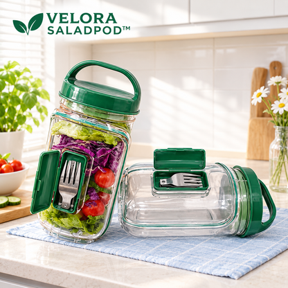 🥗 VELORA SALADPOD™ - YOUR SALAD. YOUR FORK. ALL IN ONE