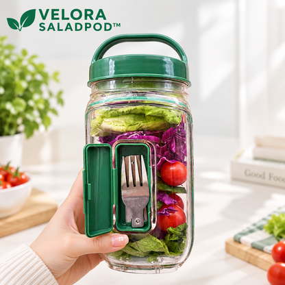 🥗 VELORA SALADPOD™ - YOUR SALAD. YOUR FORK. ALL IN ONE