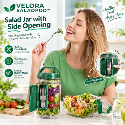 🥗 VELORA SALADPOD™ - YOUR SALAD. YOUR FORK. ALL IN ONE