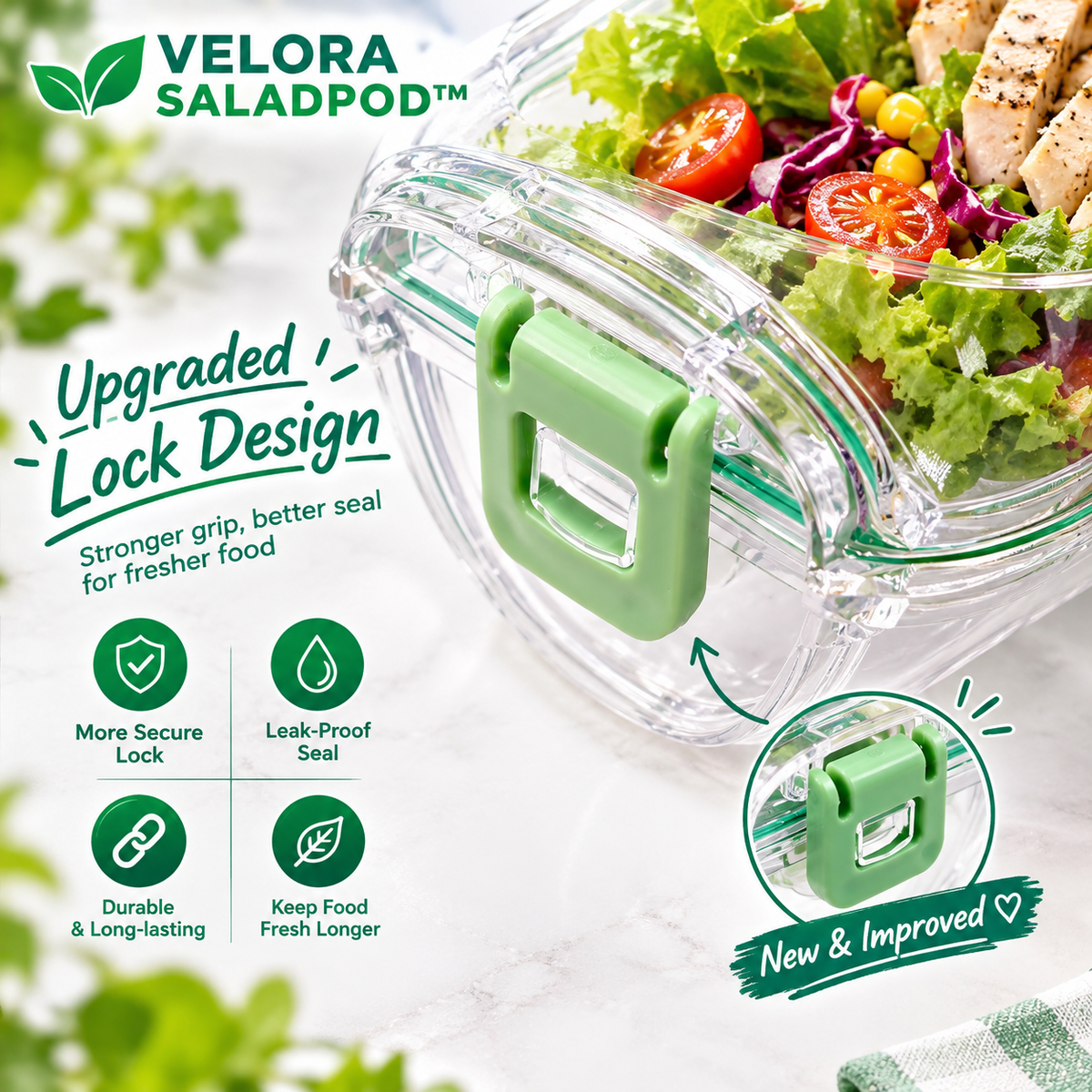 🥗 VELORA SALADPOD™ - YOUR SALAD. YOUR FORK. ALL IN ONE