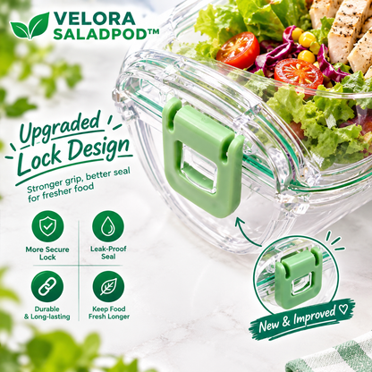 🥗 VELORA SALADPOD™ - YOUR SALAD. YOUR FORK. ALL IN ONE