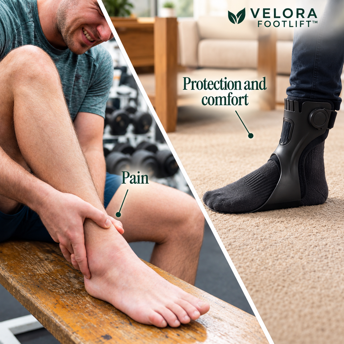 VELORA FOOTLIFT™ — Foot Drop Support Brace