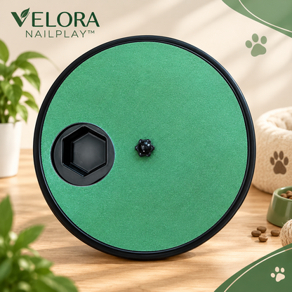 VELORA PAWSCRATCH™—Rotating Pet Nail Scratcher & Treat Board for Dogs & Cats