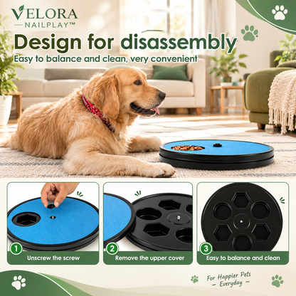 VELORA PAWSCRATCH™—Rotating Pet Nail Scratcher & Treat Board for Dogs & Cats