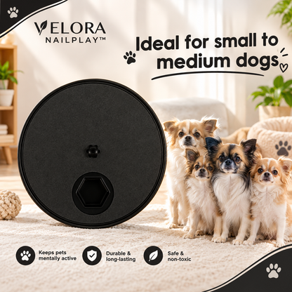 VELORA PAWSCRATCH™—Rotating Pet Nail Scratcher & Treat Board for Dogs & Cats