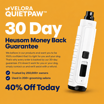 VELORA QUIETPAW™ Low-Noise Pet Nail Grinder