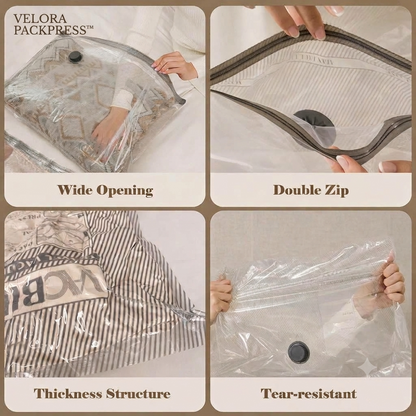 VELORA PACKPRESS™ - Compression Storage Vacuum Pump PRO Travel Set