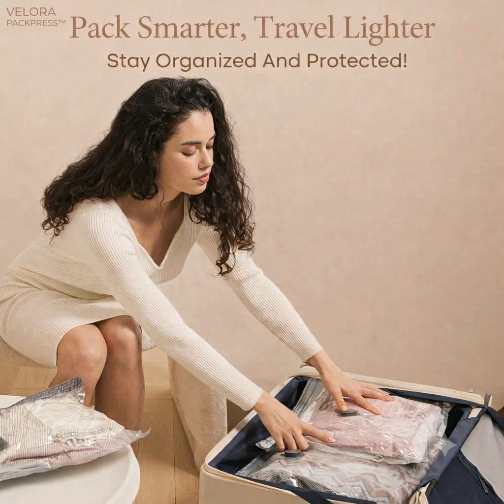 VELORA PACKPRESS™ - Compression Storage Vacuum Pump PRO Travel Set