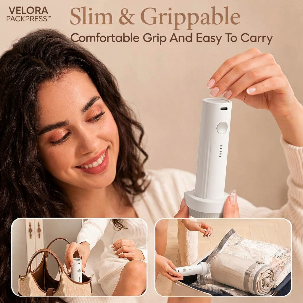 VELORA PACKPRESS™ - Compression Storage Vacuum Pump PRO Travel Set